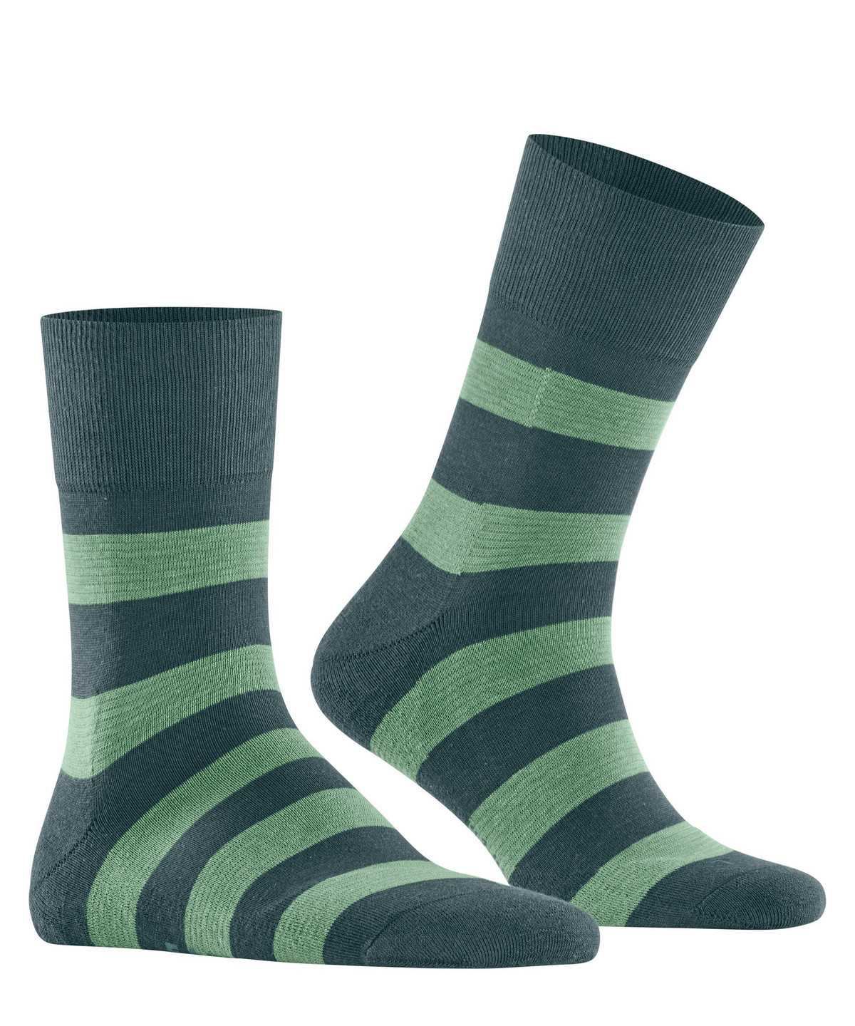 Falke Block Stripe Socks Socken Damen Grün | 0518379-VN