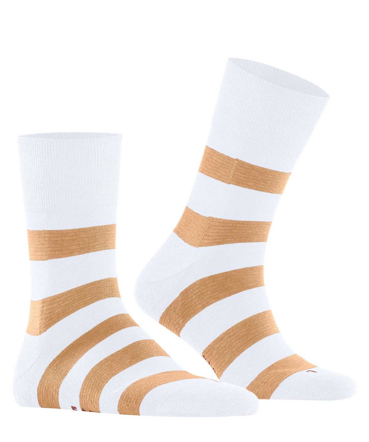 Falke Block Stripe Socks Socken Damen Weiß | 5672413-GM