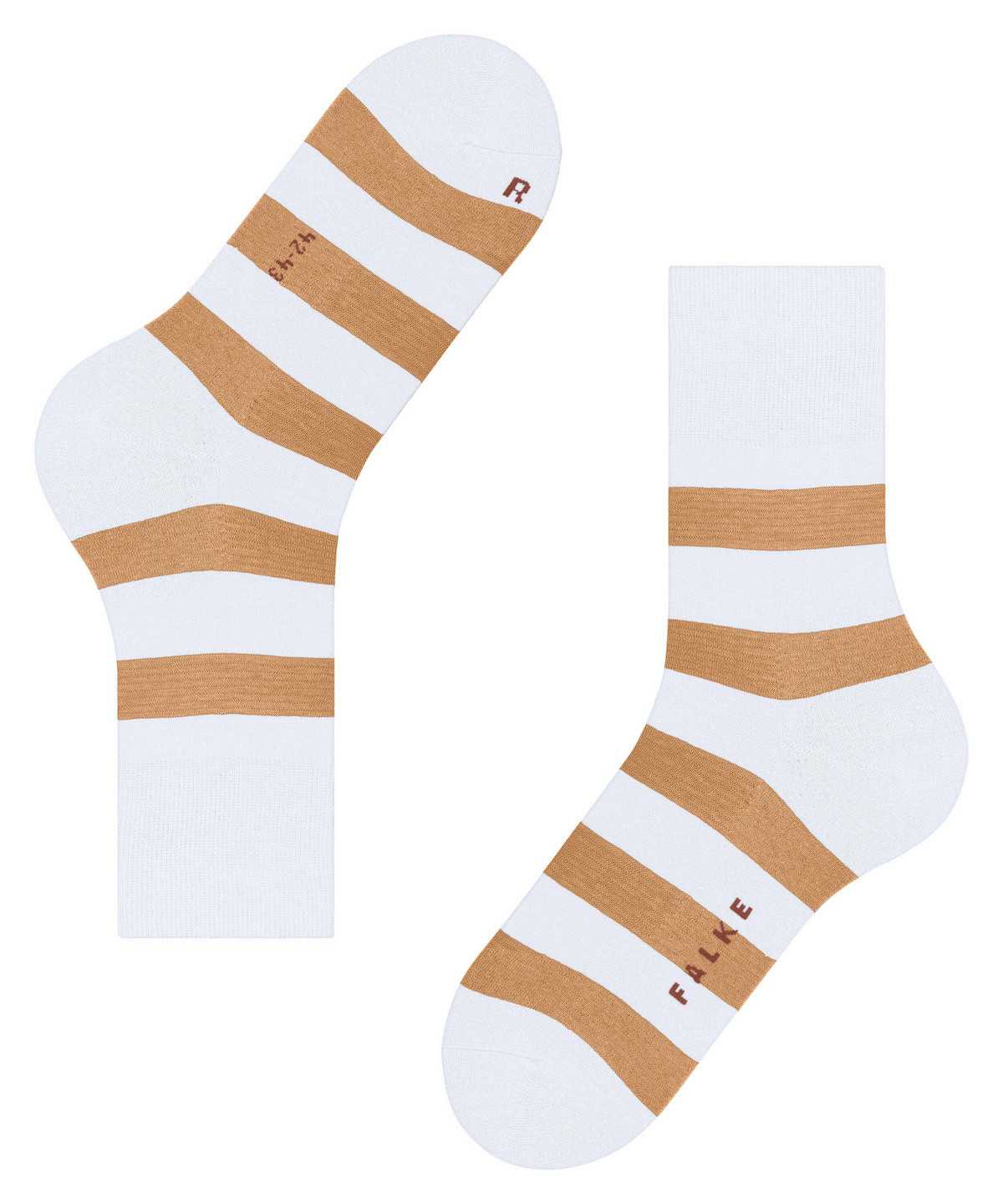 Falke Block Stripe Socks Socken Damen Weiß | 5672413-GM