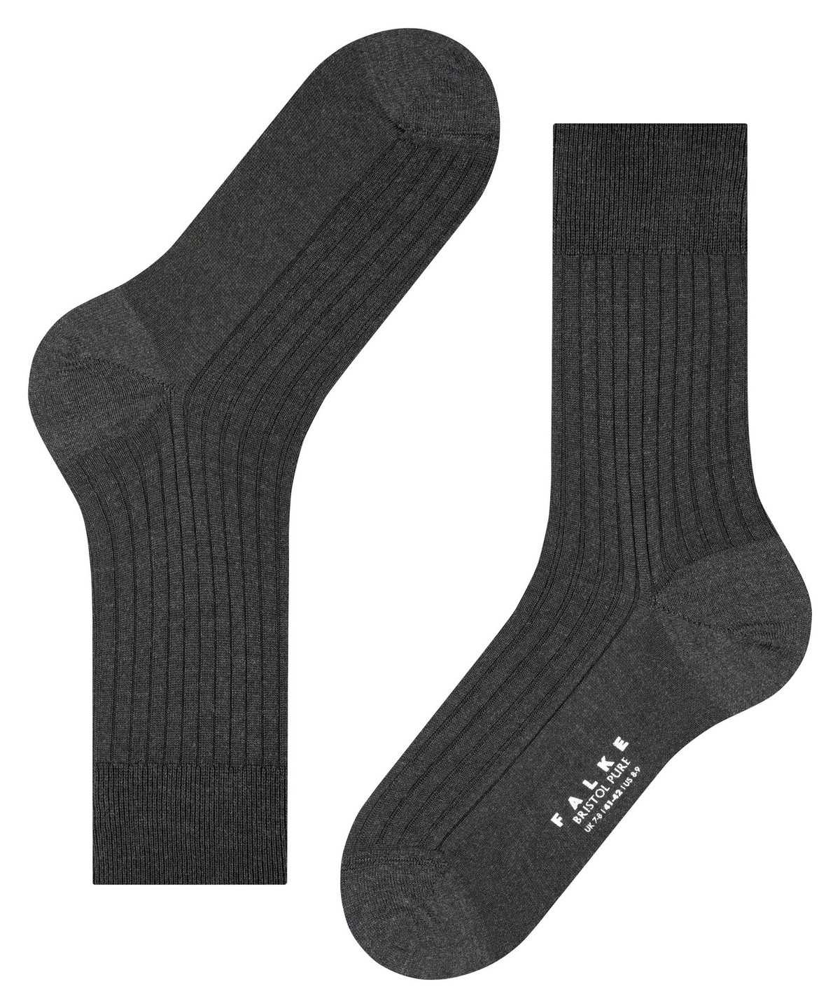 Falke Bristol Pure Socks Socken Herren Grau | 7124890-OV