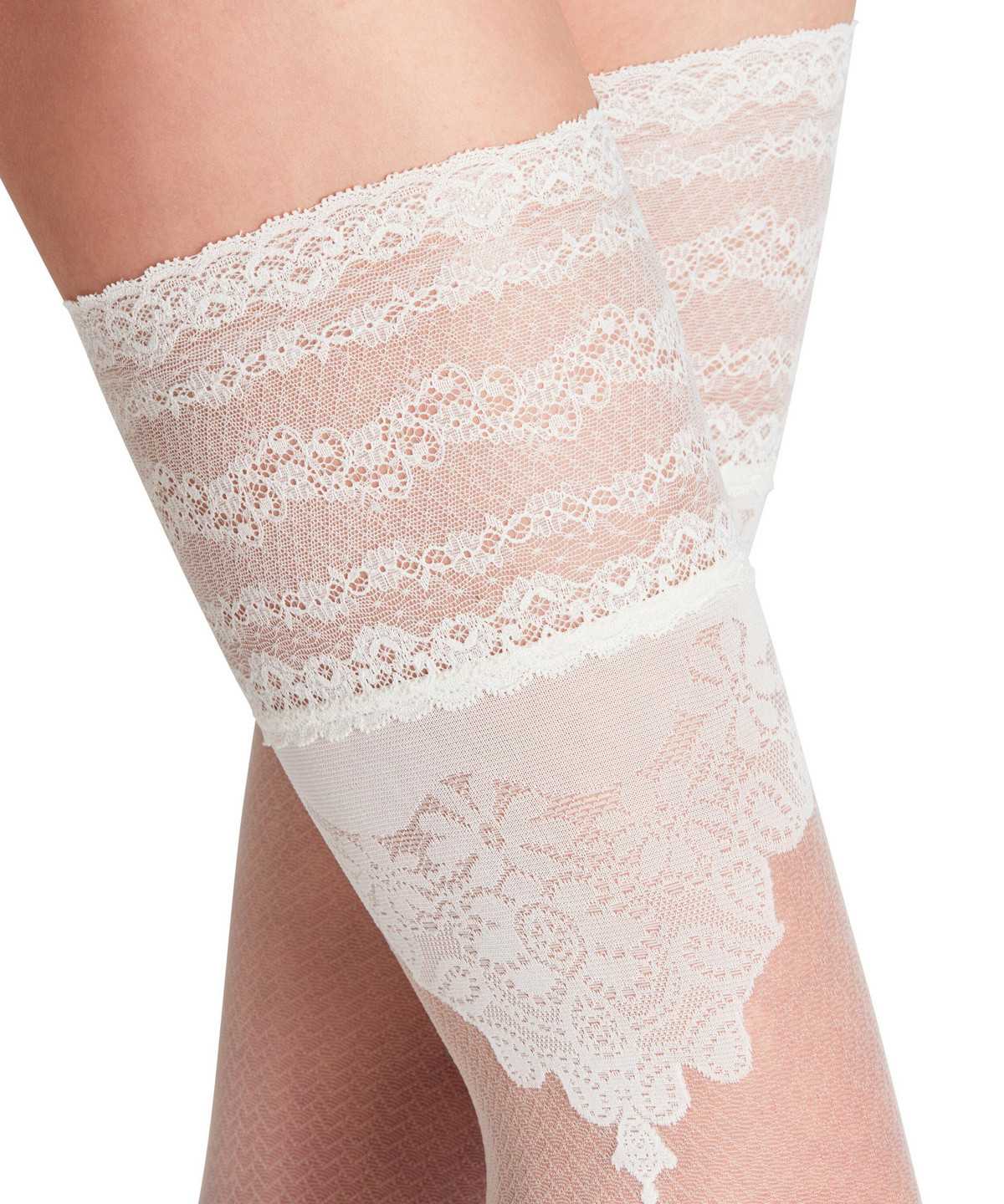 Falke Ceremonial 20 DEN Stay-ups Thigh Highs Damen Weiß | 1285943-VL