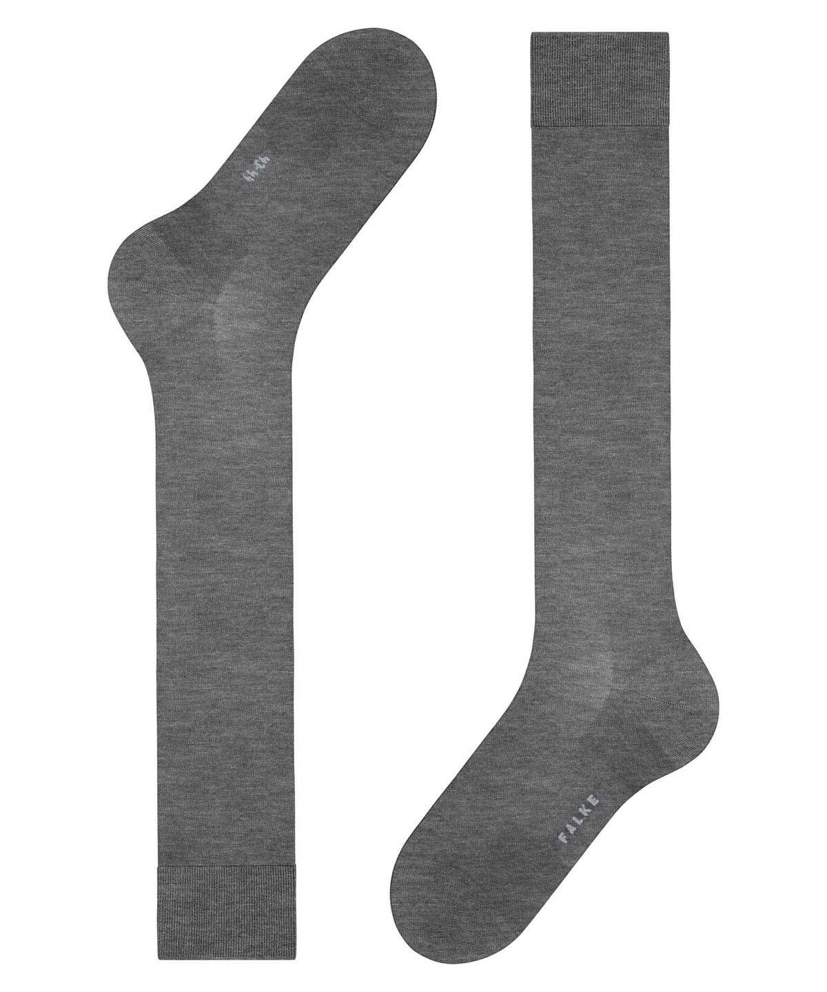 Falke ClimaWool Knee-high Socks Socken Herren Grau | 9175302-RW