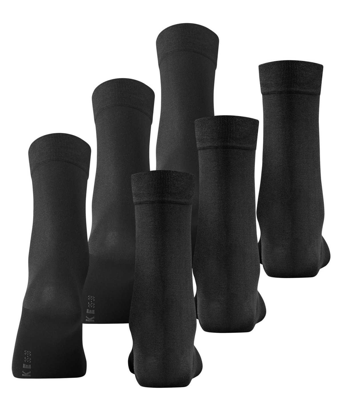 Falke Cotton Touch 3-Pack Socks Socken Damen Schwarz | 1047293-HQ