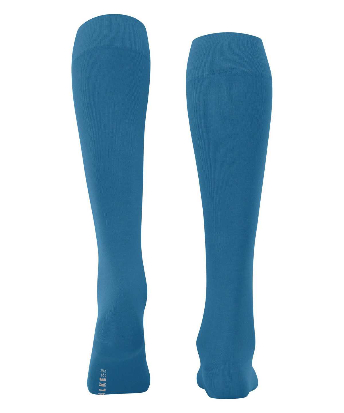 Falke Cotton Touch Knee-high Socks Socken Damen Blau | 3961542-DR