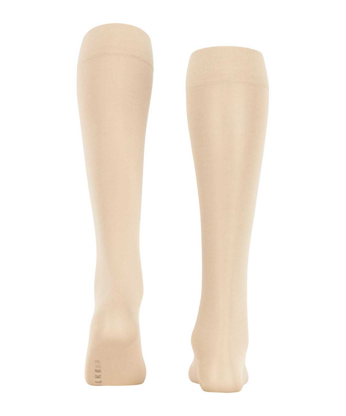 Falke Cotton Touch Knee-high Socks Socken Damen Beige | 9341276-UH