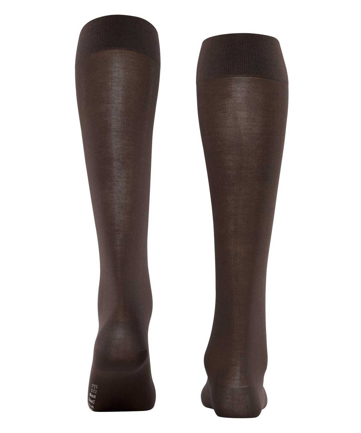 Falke Cotton Touch Knee-high Socks Socken Damen Braun | 5607913-OQ