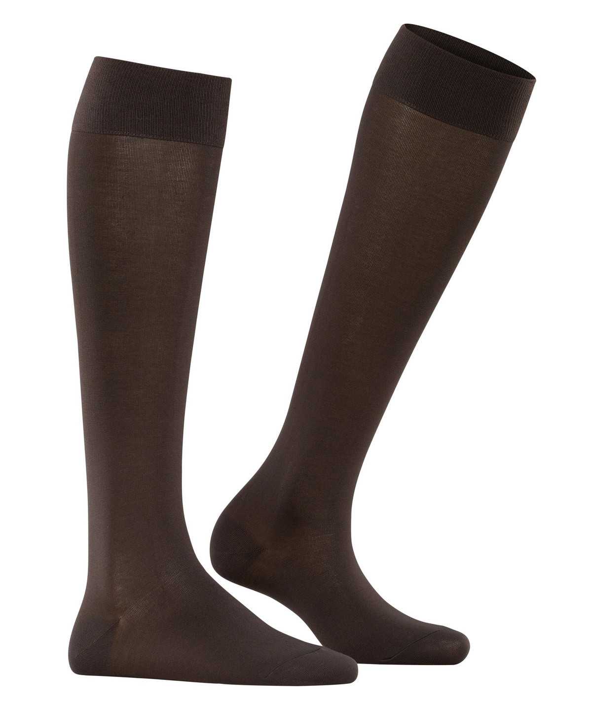 Falke Cotton Touch Knee-high Socks Socken Damen Braun | 5607913-OQ