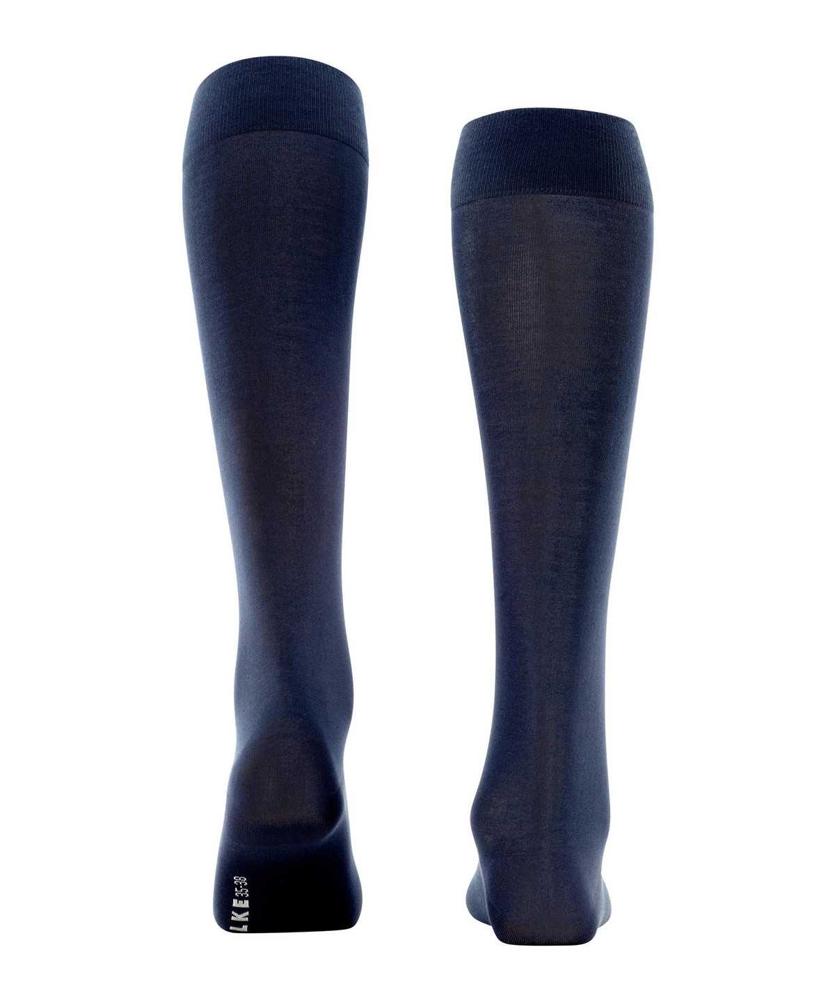 Falke Cotton Touch Knee-high Socks Socken Damen Blau | 1803479-XB