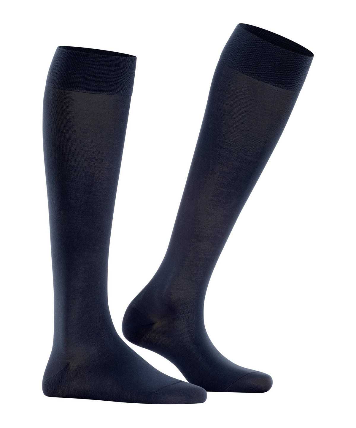 Falke Cotton Touch Knee-high Socks Socken Damen Blau | 1803479-XB