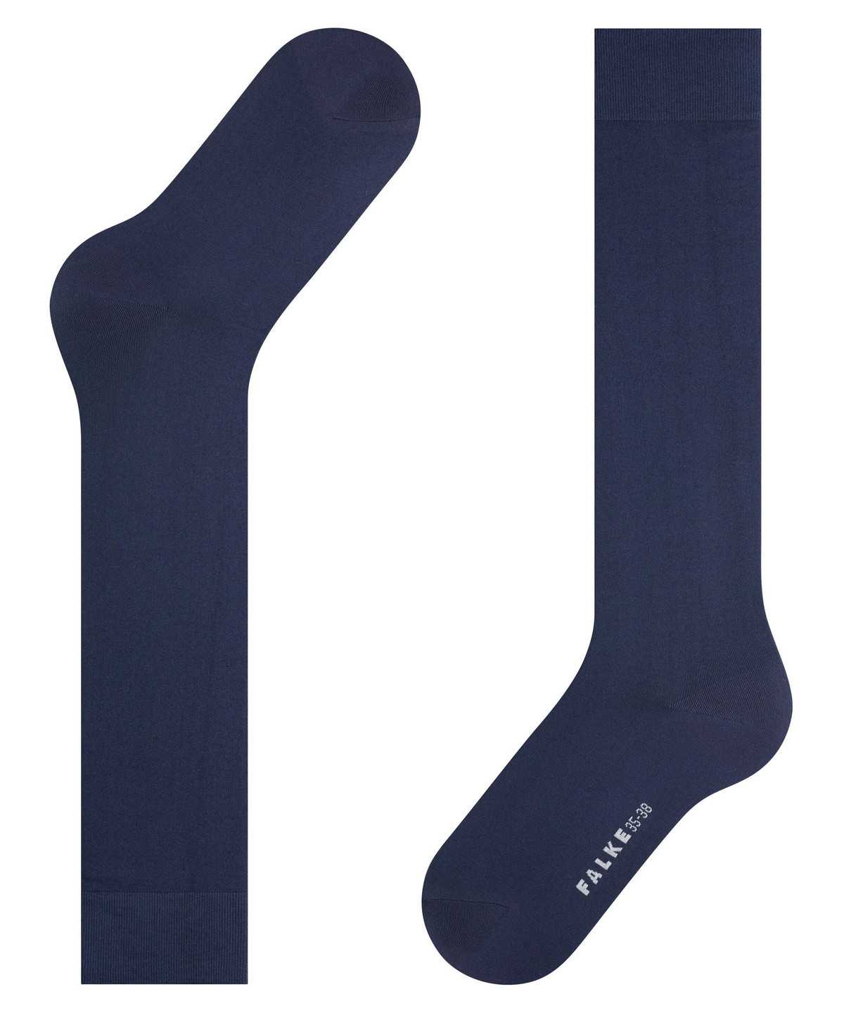 Falke Cotton Touch Knee-high Socks Socken Damen Blau | 1803479-XB