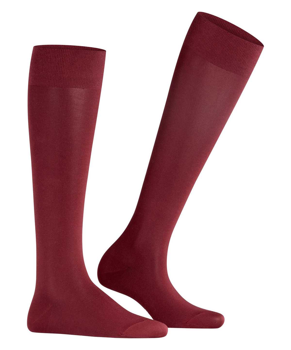 Falke Cotton Touch Knee-high Socks Socken Damen Rot | 1946230-HN