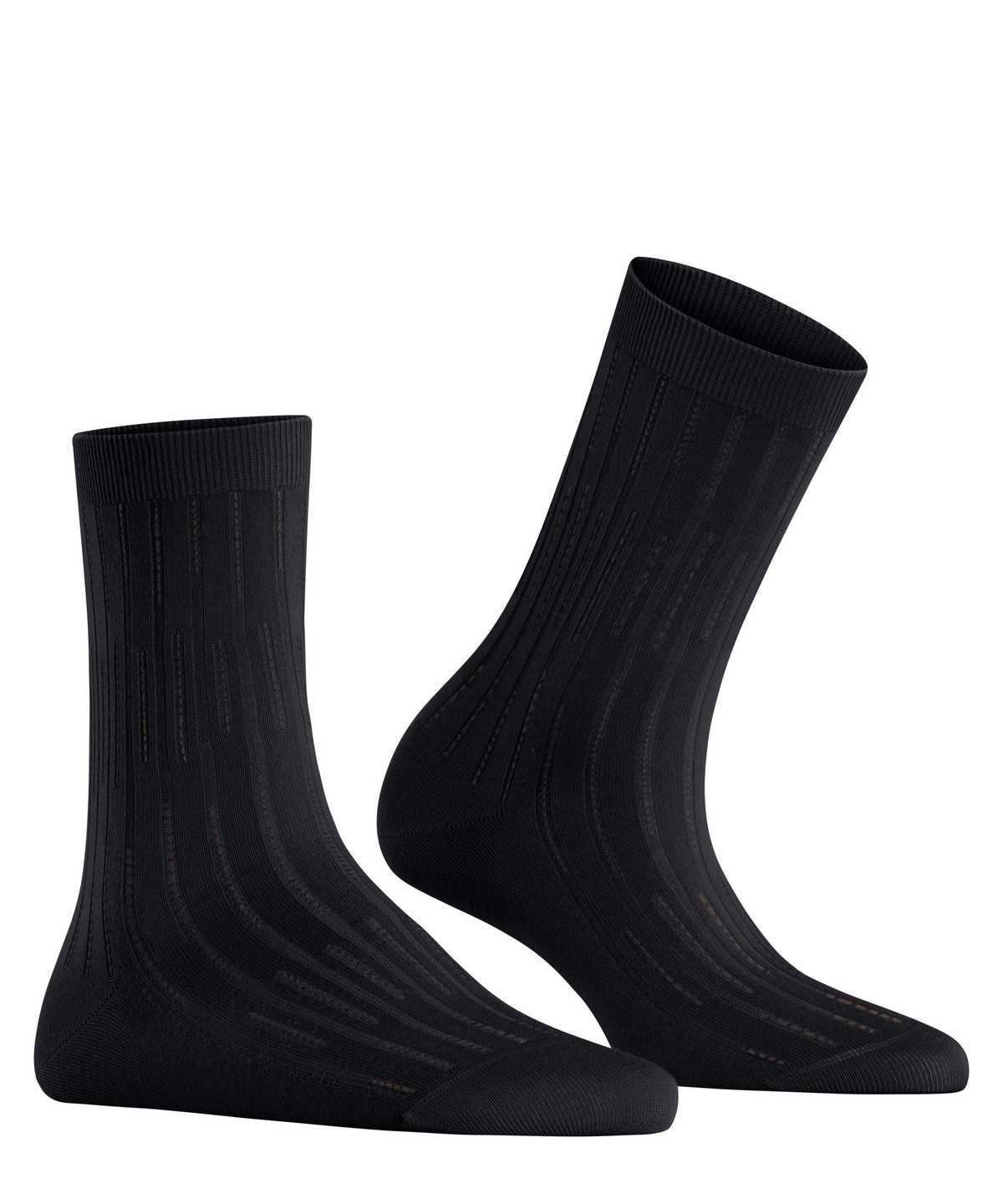 Falke Dash Rib Socks Socken Damen Schwarz | 6792841-YC