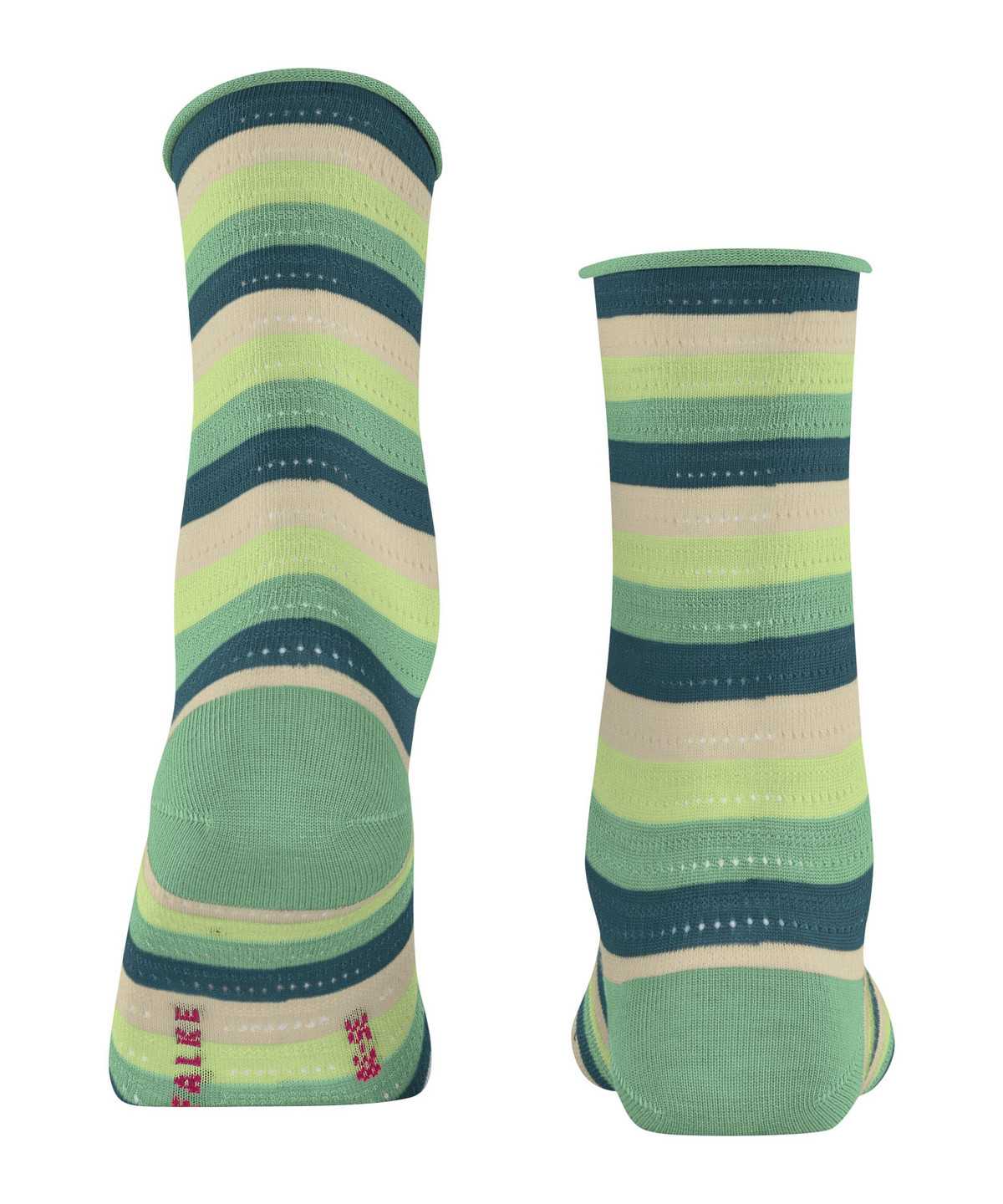 Falke Dopamine Stripe Socks Socken Damen Grün | 5123470-DG