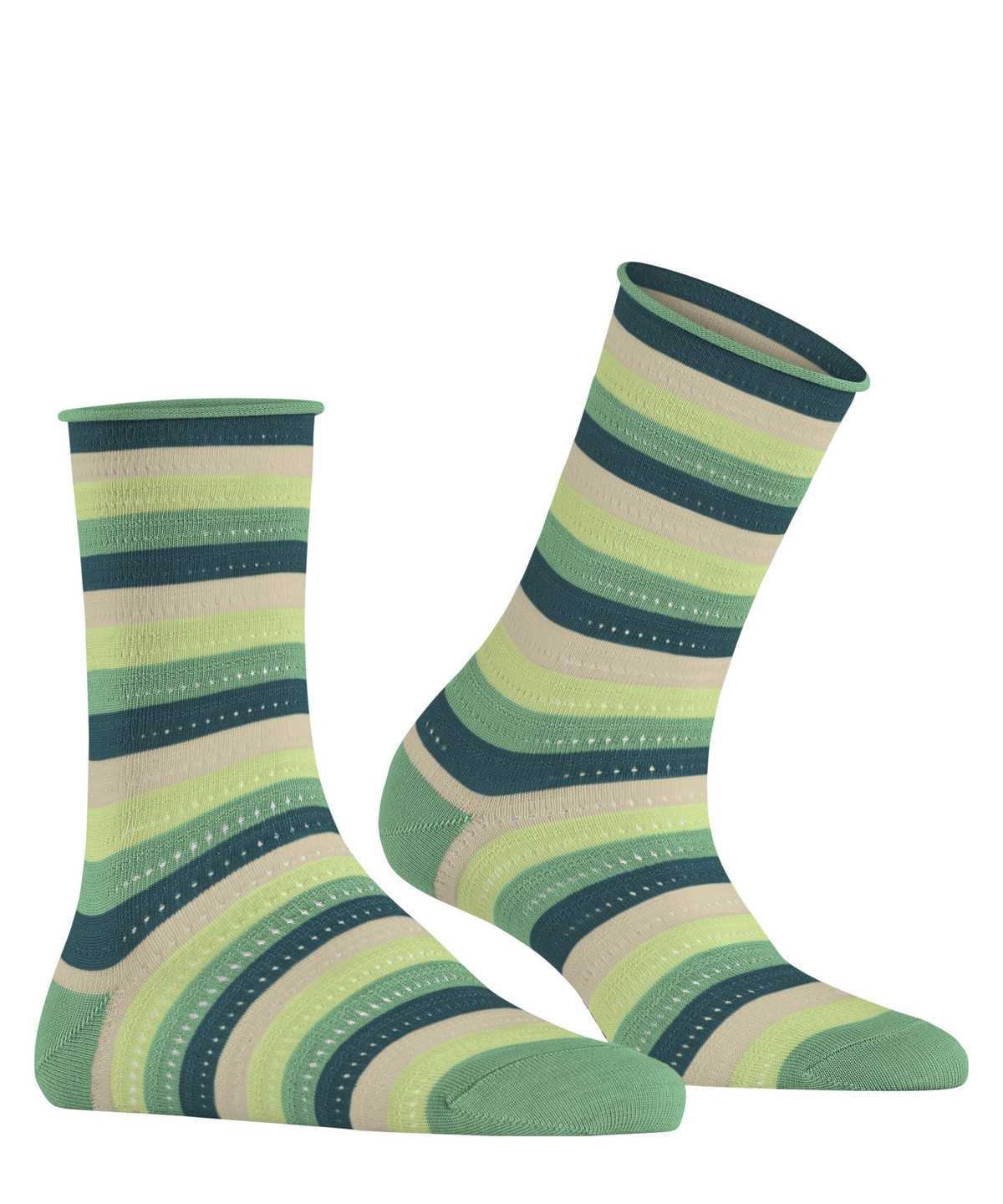 Falke Dopamine Stripe Socks Socken Damen Grün | 5123470-DG