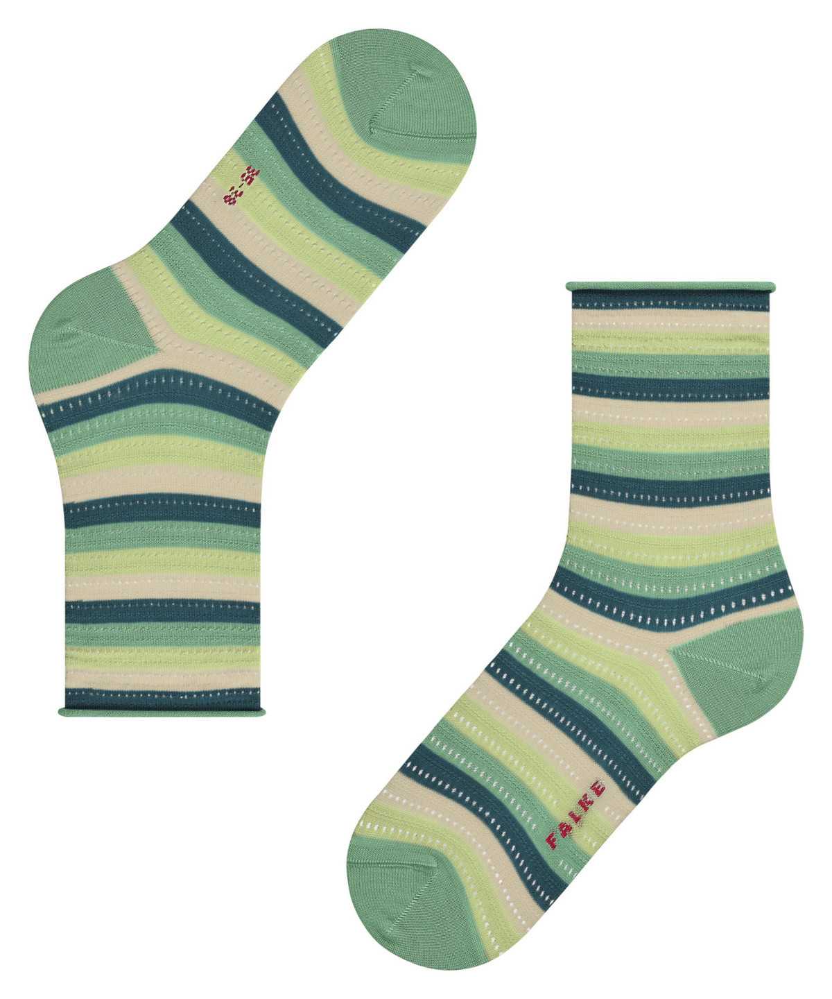 Falke Dopamine Stripe Socks Socken Damen Grün | 5123470-DG