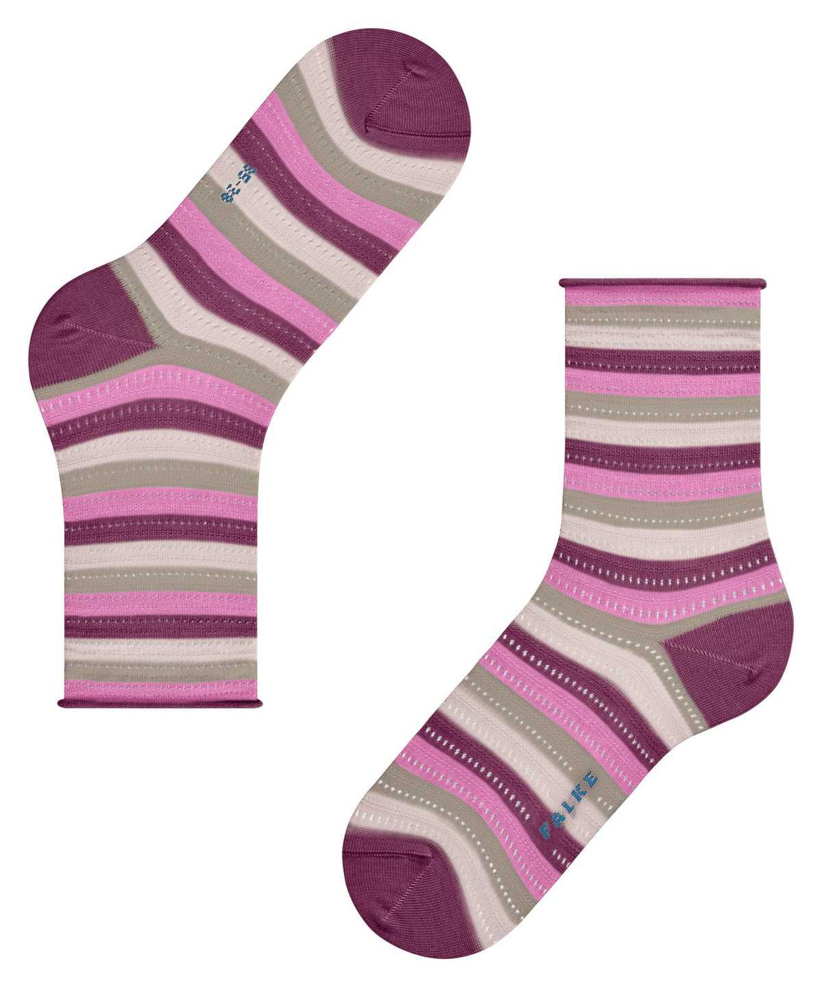 Falke Dopamine Stripe Socks Socken Damen Lila | 2074591-LF