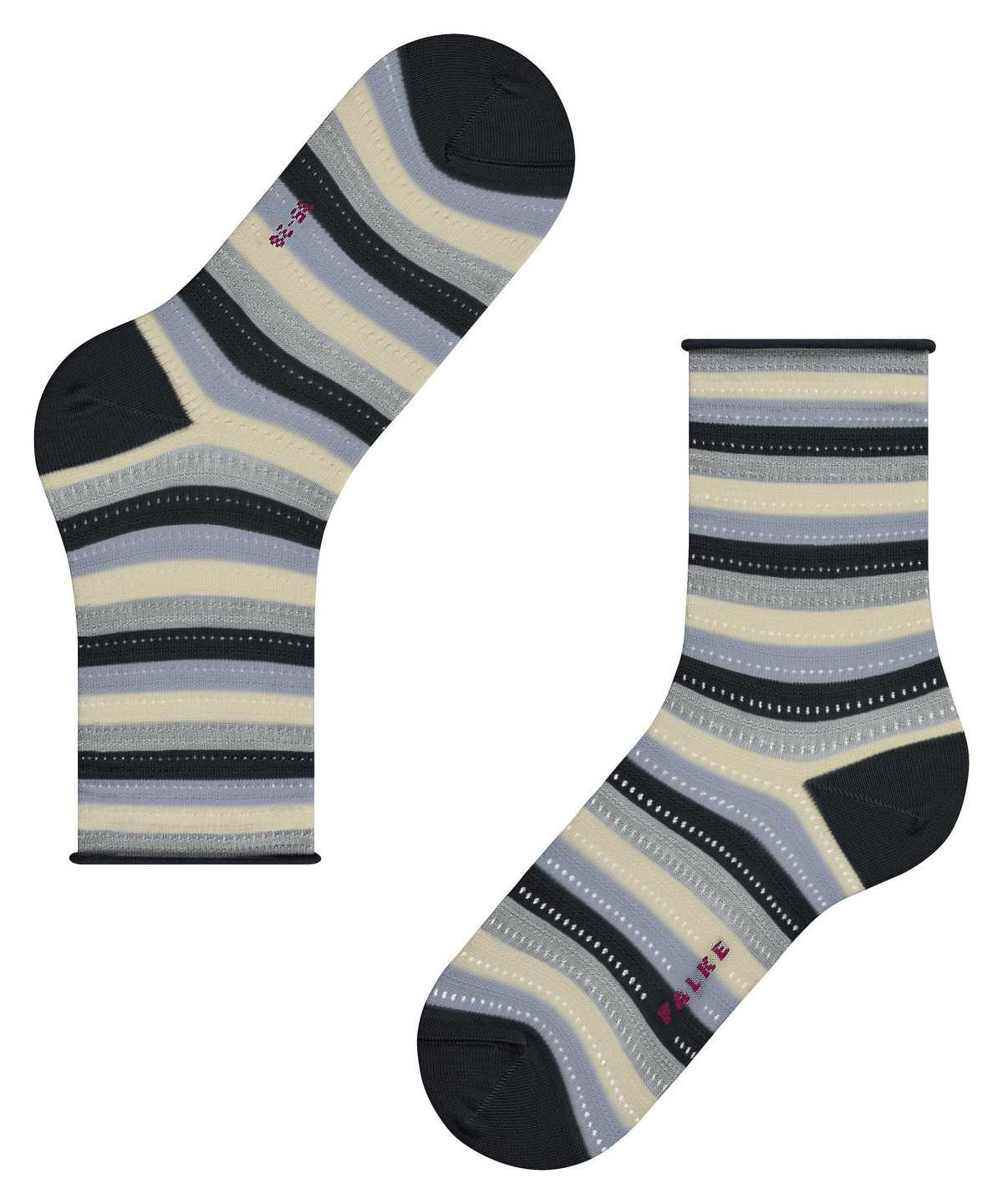 Falke Dopamine Stripe Socks Socken Damen Schwarz | 2659831-ZI