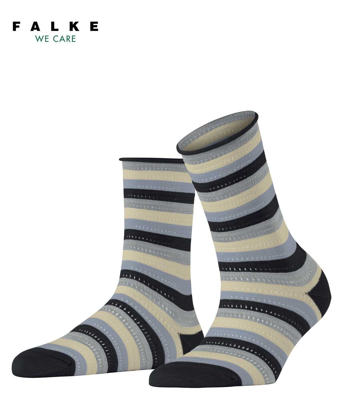 Falke Dopamine Stripe Socks Socken Damen Schwarz | 2659831-ZI