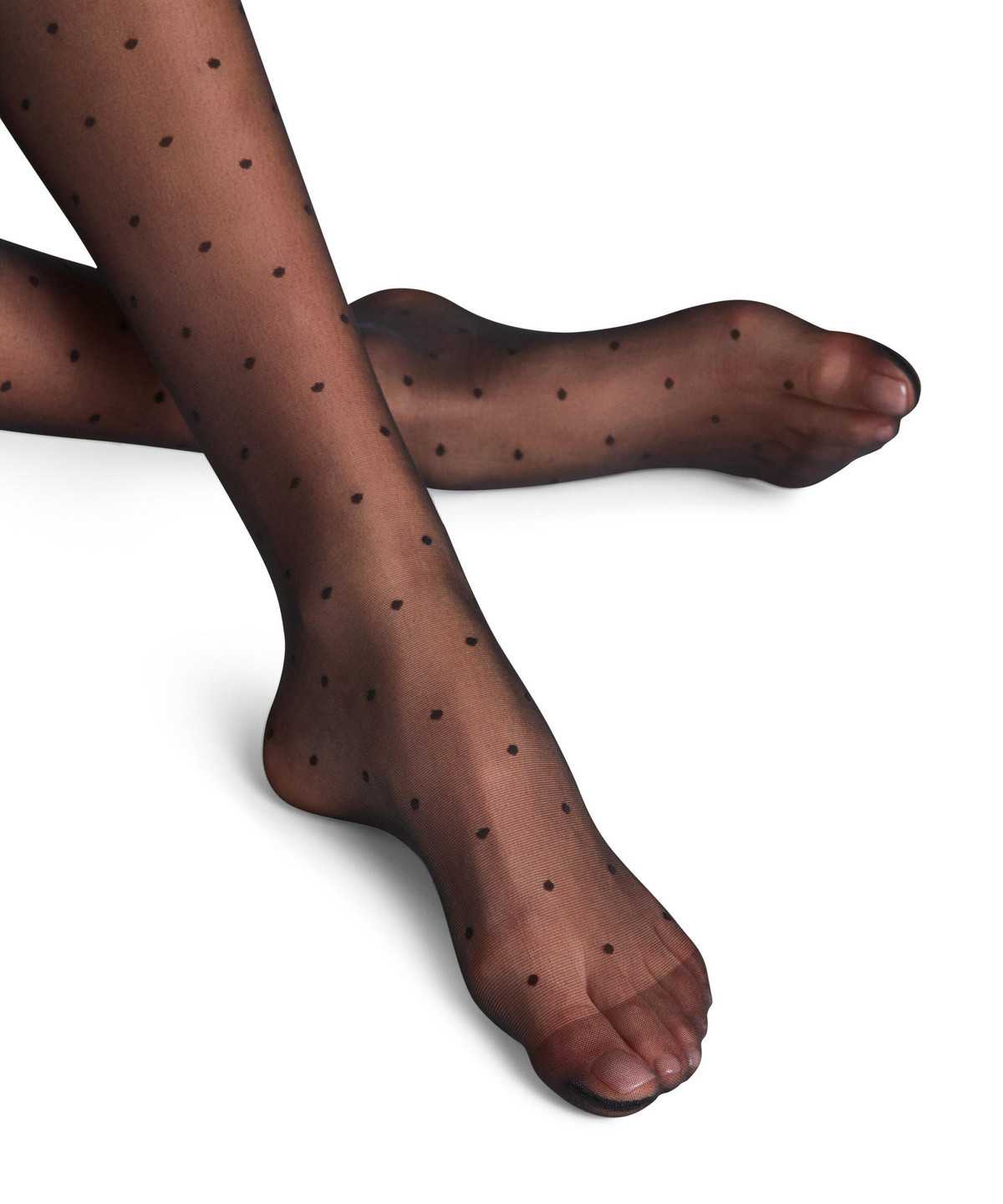 Falke Dot 15 DEN Stay-ups Thigh Highs Damen Schwarz | 2350718-GI