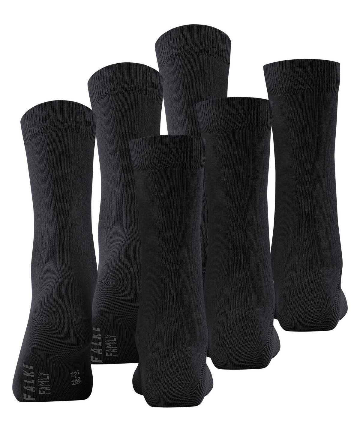 Falke Family 3-Pack Socks Socken Damen Schwarz | 9026845-VE