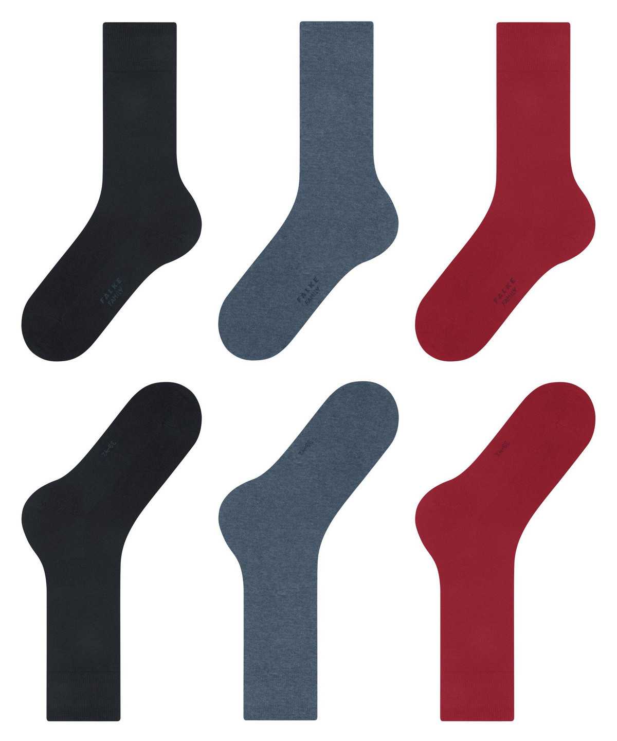 Falke Family 3-Pack Socks Socken Herren Multicolored | 5213896-LU