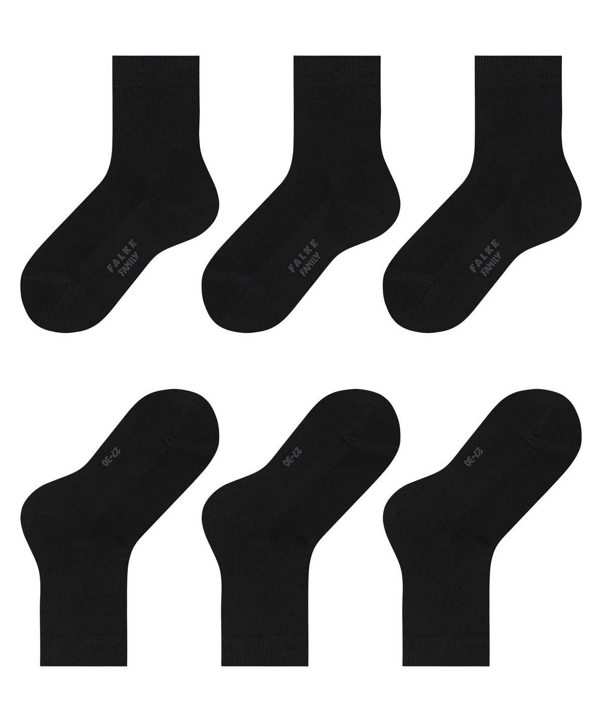 Falke Family 3-Pack Socks Socken Kinder Schwarz | 4325069-FO