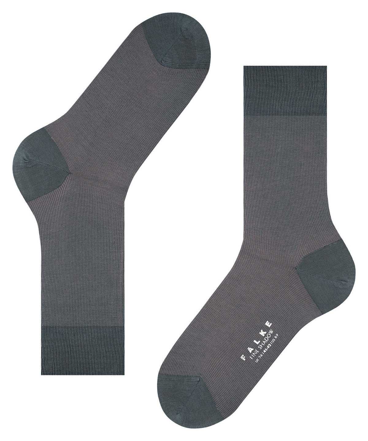 Falke Fine Shadow Socks Socken Herren Grau | 6245389-WU