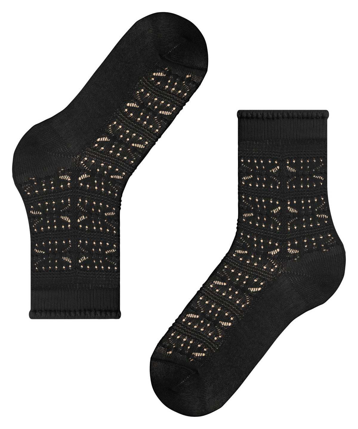 Falke Granny Square Socks Socken Damen Schwarz | 2678459-WY