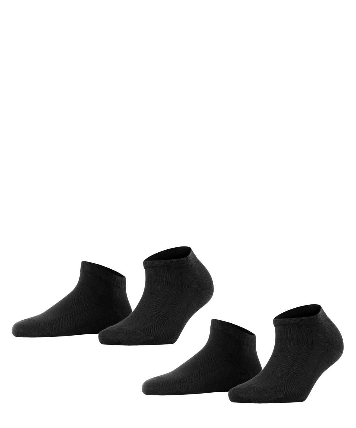 Falke Happy 2-Pack Sneaker socks Socken Damen Schwarz | 6029735-IN