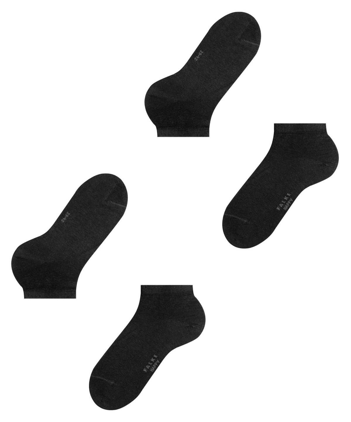 Falke Happy 2-Pack Sneaker socks Socken Herren Schwarz | 1360745-ZD