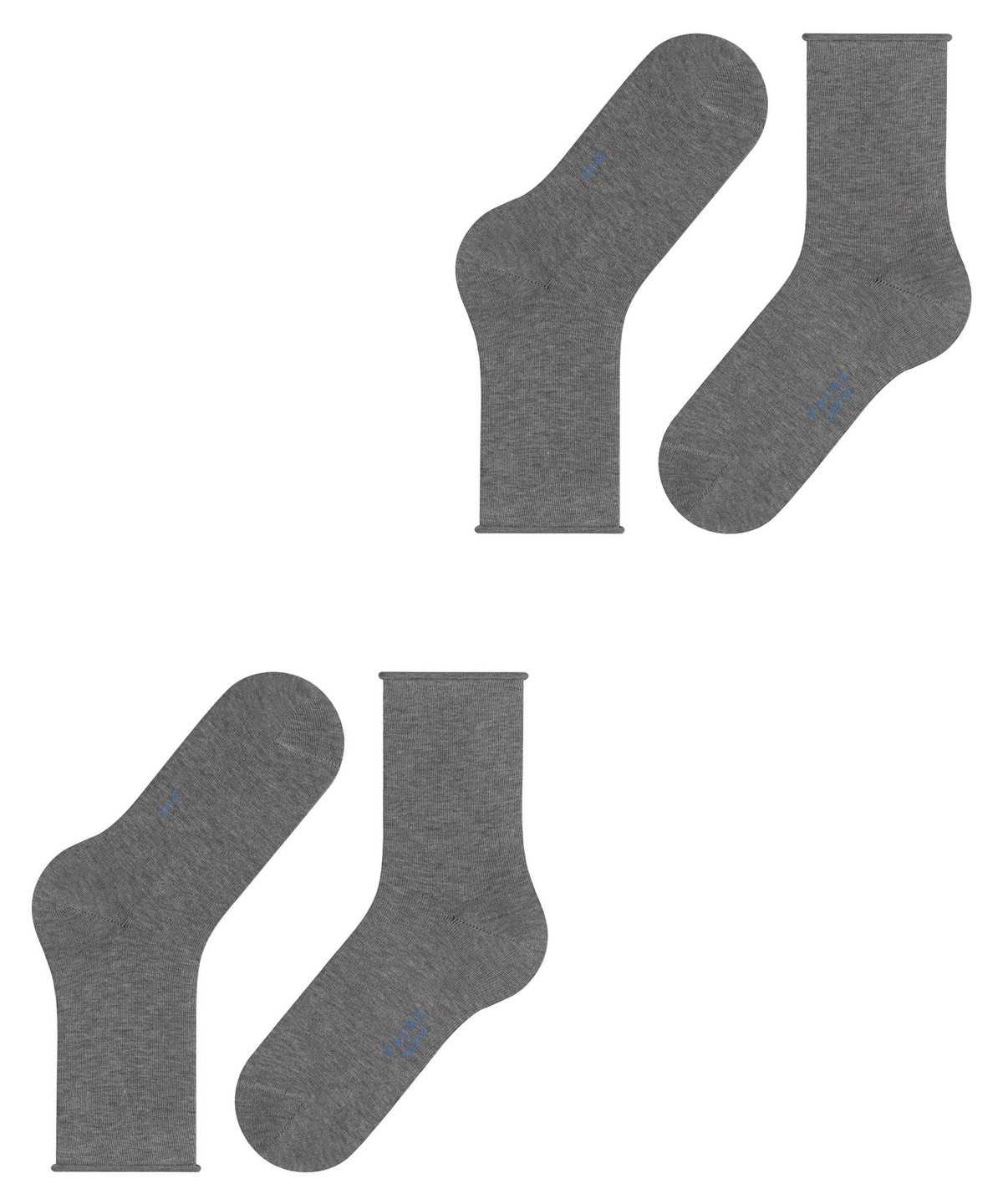 Falke Happy 2-Pack Socks Socken Damen Grau | 1089576-BC