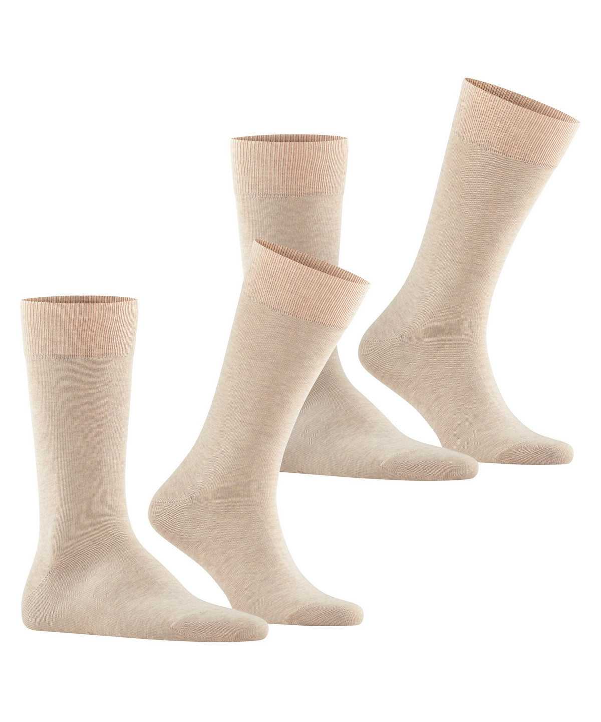 Falke Happy 2-Pack Socks Socken Herren Beige | 9673841-PC