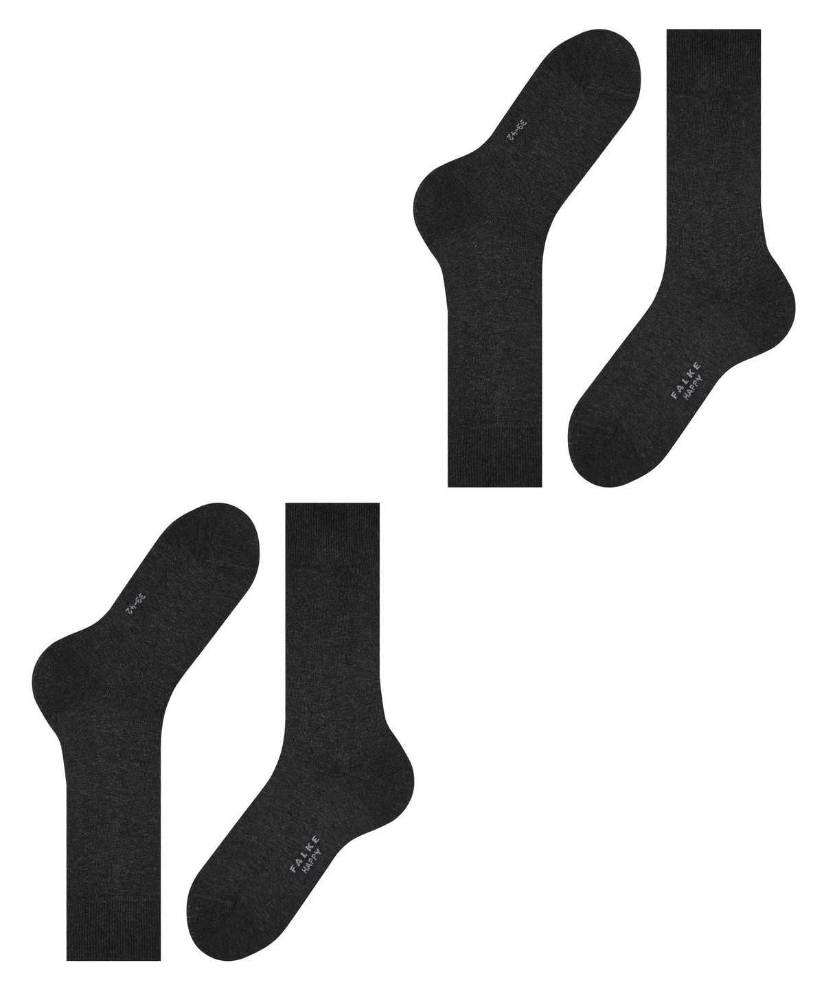 Falke Happy 2-Pack Socks Socken Herren Grau | 2807439-RN