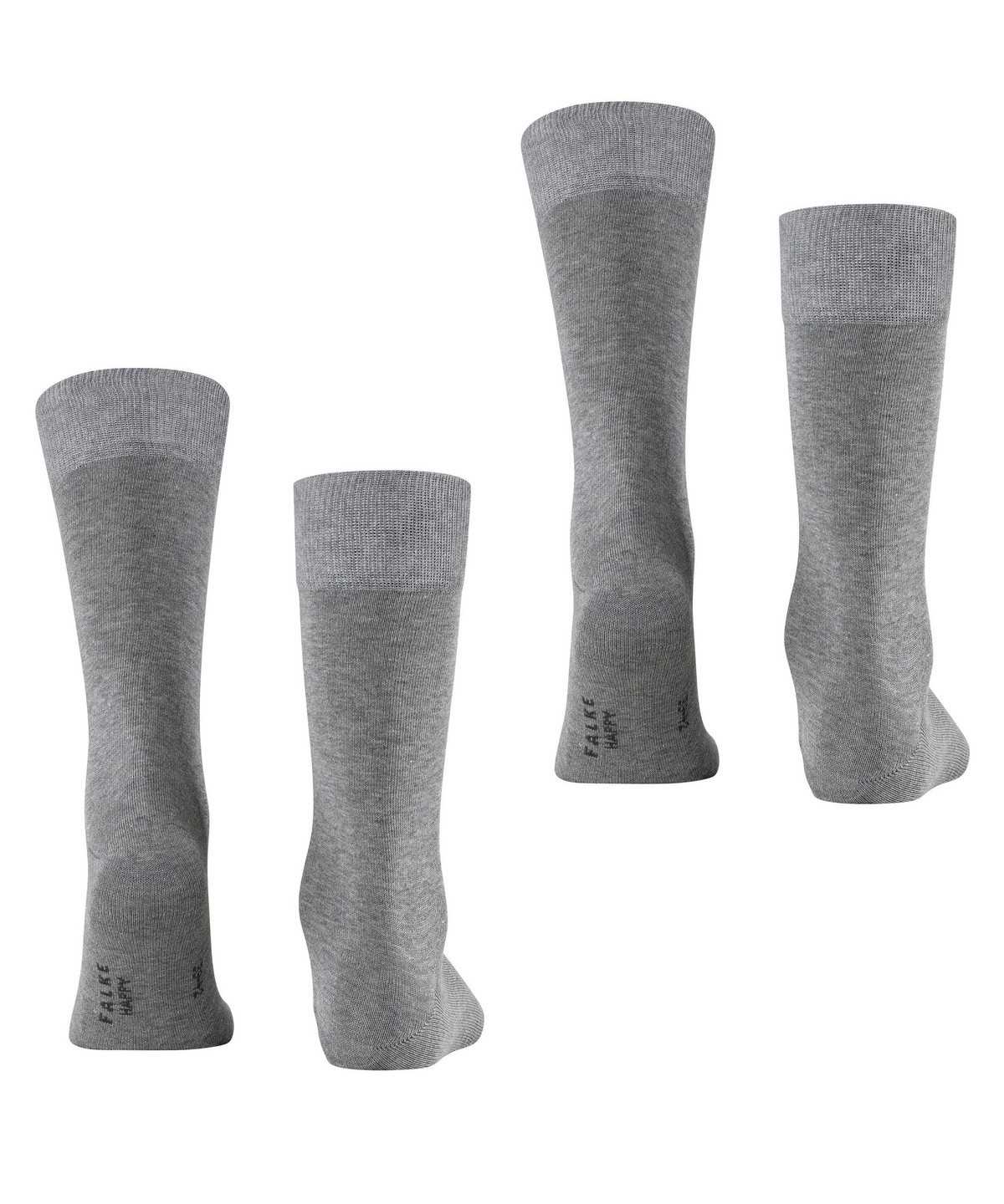 Falke Happy 2-Pack Socks Socken Herren Grau | 7049361-LS