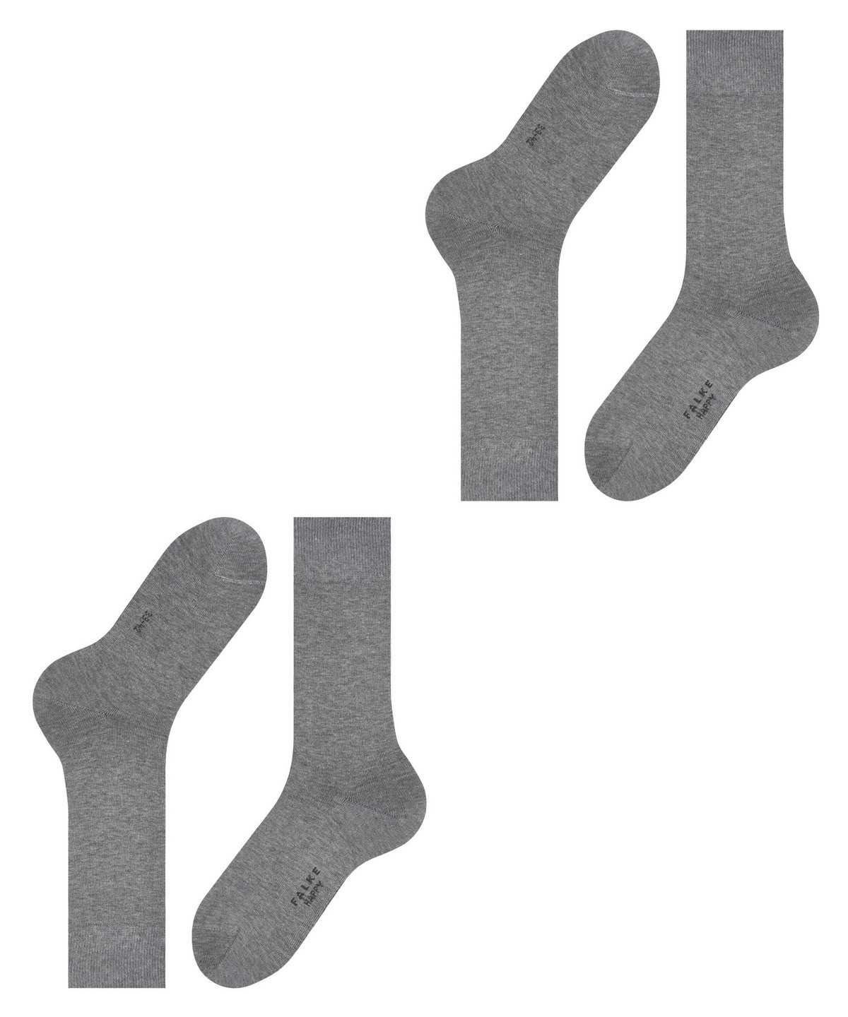 Falke Happy 2-Pack Socks Socken Herren Grau | 7049361-LS