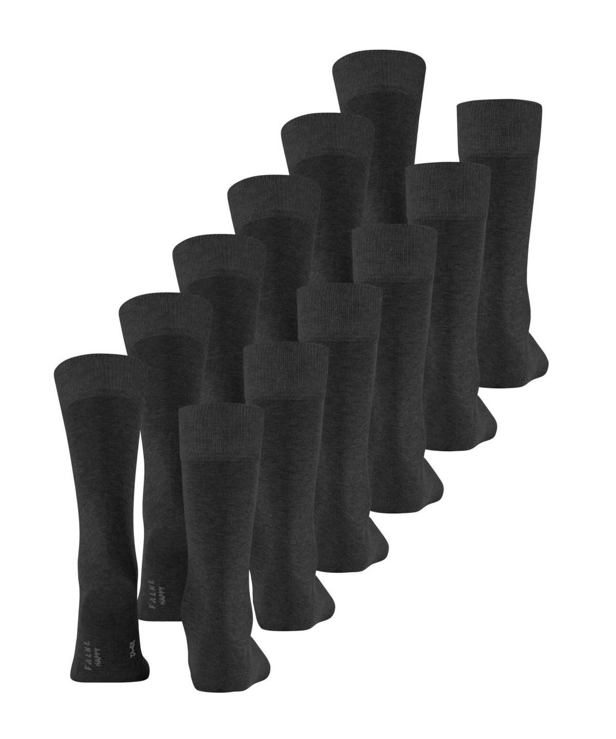 Falke Happy 6-Pack Socks Socken Herren Grau | 7568419-AL