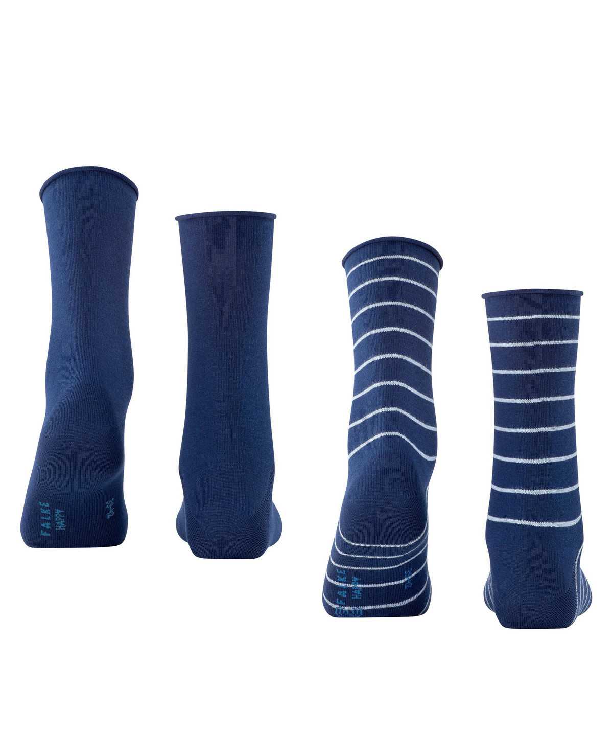 Falke Happy Stripe 2-Pack Socks Socken Damen Blau | 1046937-IA