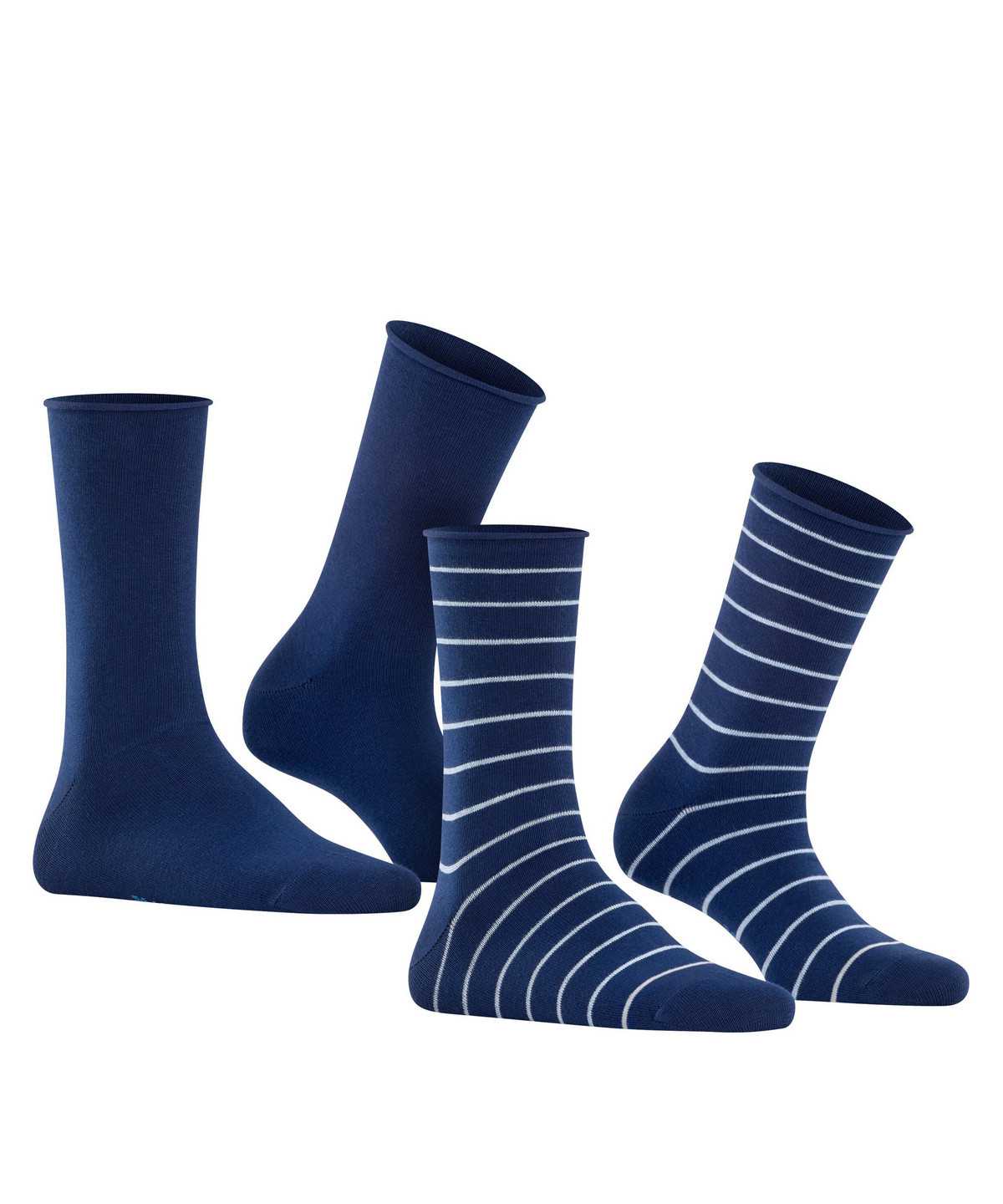 Falke Happy Stripe 2-Pack Socks Socken Damen Blau | 1046937-IA