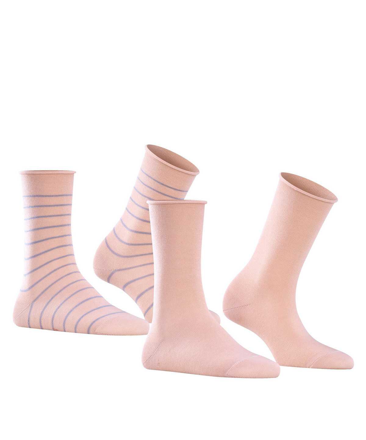 Falke Happy Stripe 2-Pack Socks Socken Damen Rosa | 9356274-TL