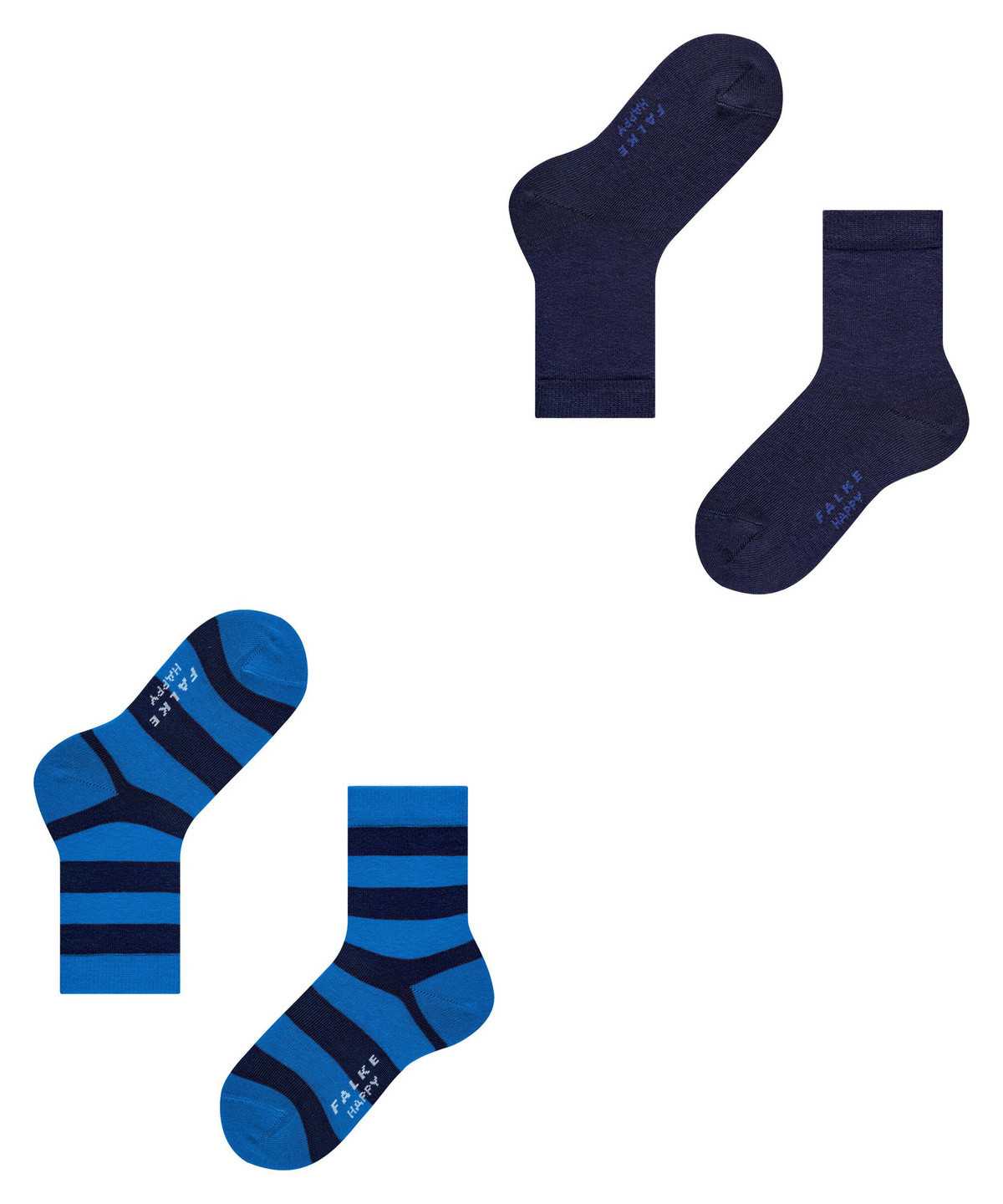 Falke Happy Stripe 2-Pack Socks Socken Kinder Schwarz | 9170423-WG