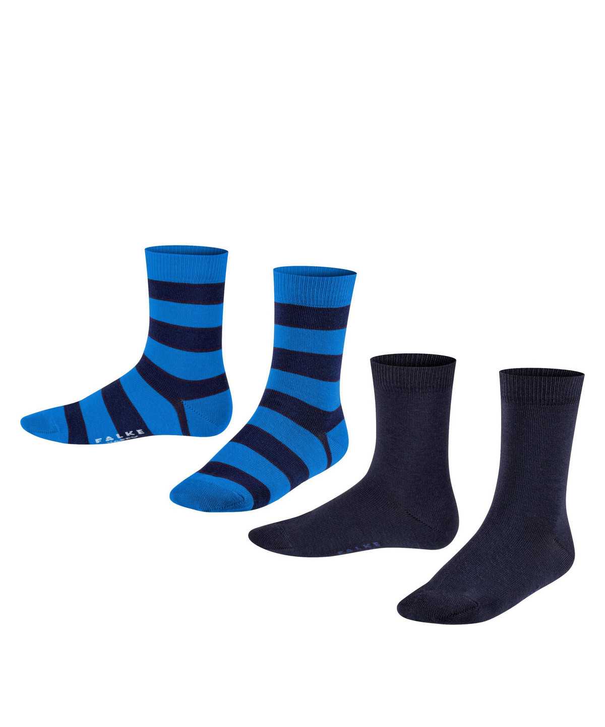 Falke Happy Stripe 2-Pack Socks Socken Kinder Schwarz | 9170423-WG