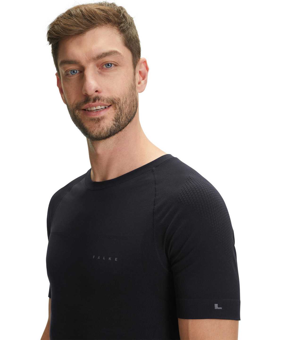 Falke Impulse Running T-Shirt Round-neck Health Kurzarmhemd Herren Schwarz | 9532780-MA