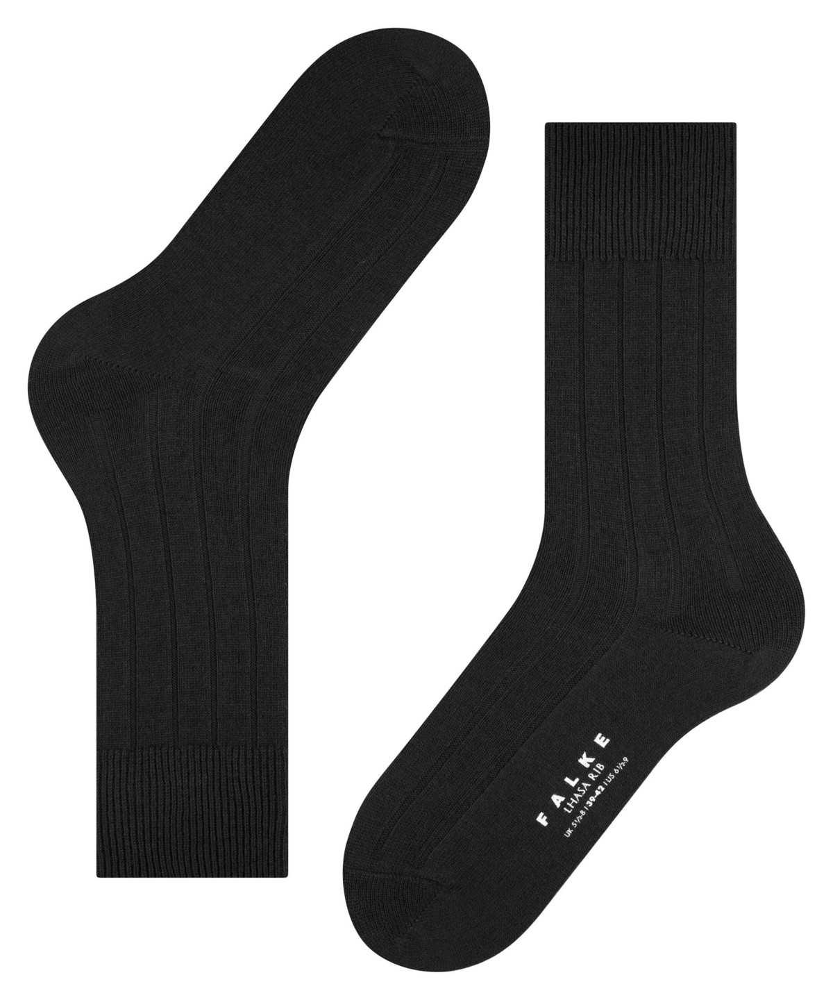 Falke Lhasa Rib Socks Socken Herren Schwarz | 2681957-GW