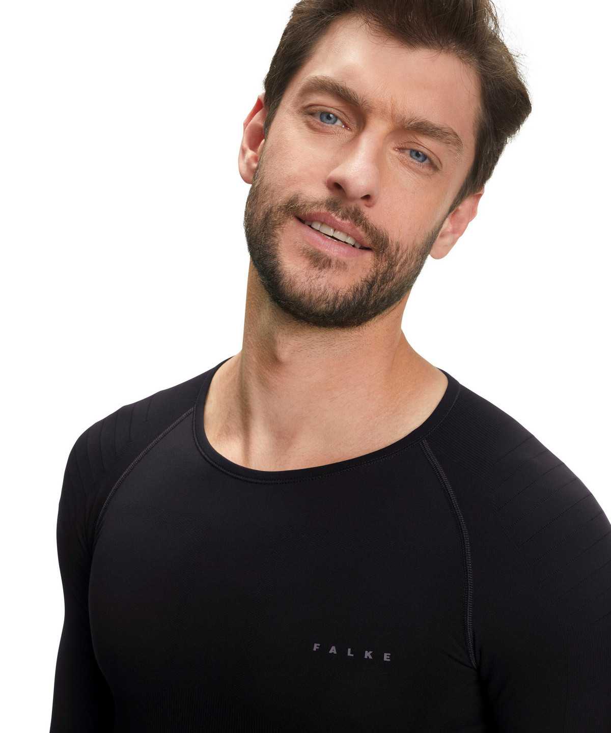 Falke Long sleeve shirt Warm Long Sleeve T-Shirts Herren Schwarz | 9142670-UR