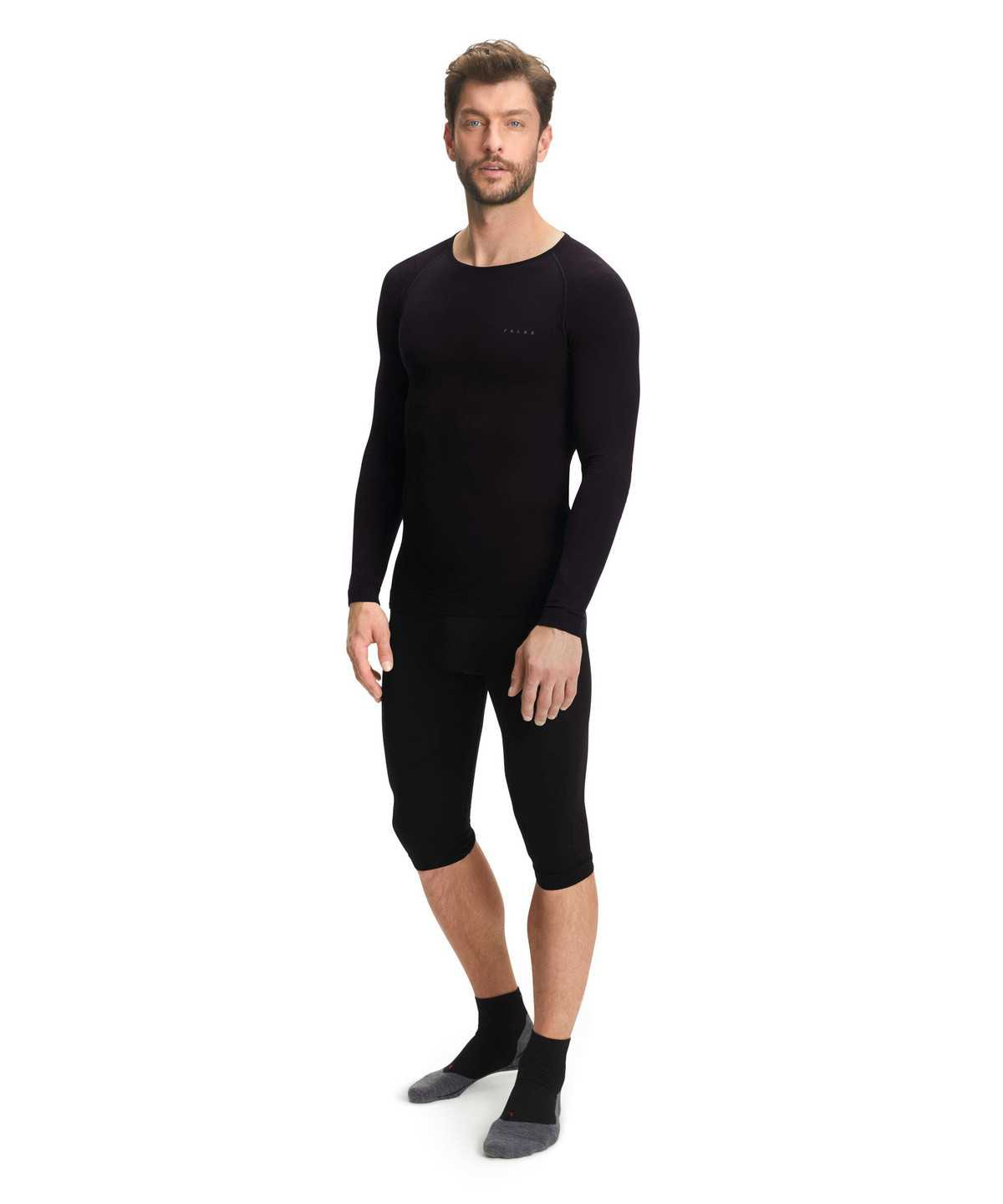 Falke Long sleeve shirt Warm Long Sleeve T-Shirts Herren Schwarz | 9142670-UR