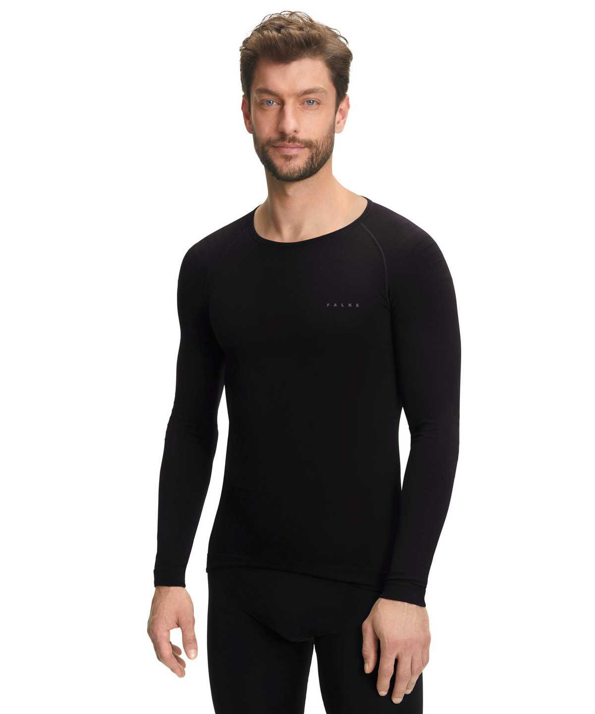 Falke Long sleeve shirt Warm Long Sleeve T-Shirts Herren Schwarz | 9142670-UR