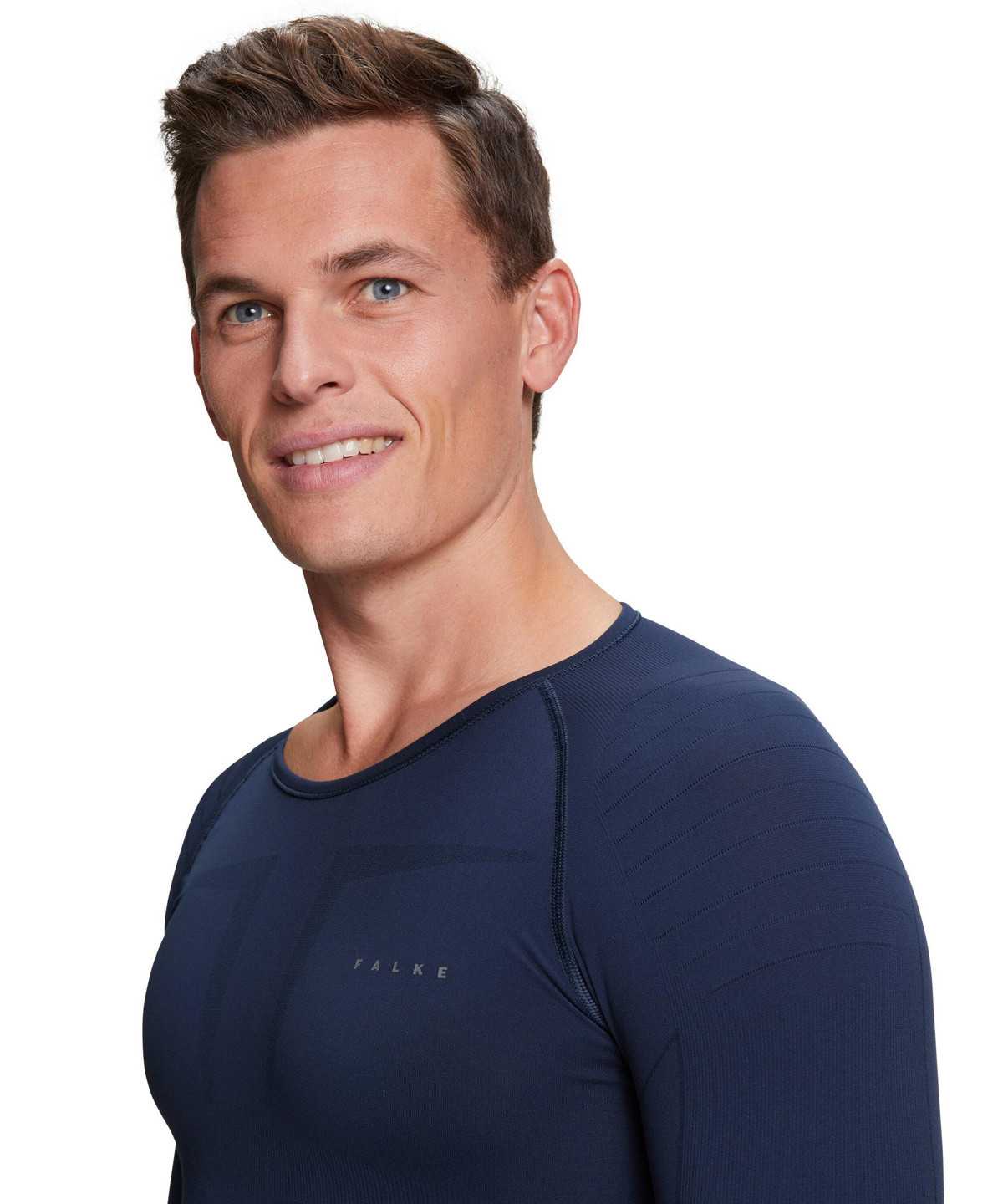 Falke Long sleeve shirt Warm Long Sleeve T-Shirts Herren Blau | 9542736-ZB