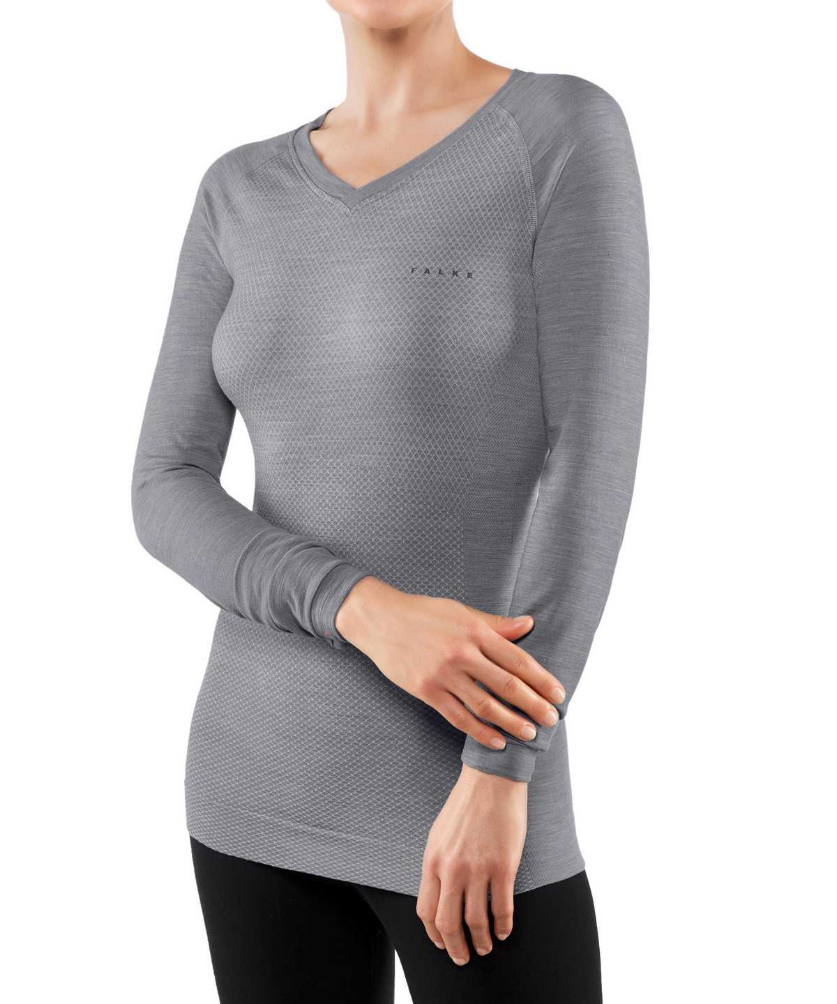 Falke Long sleeve shirt Wool-Tech Light Langarmhemd Damen Grau | 8354201-OD