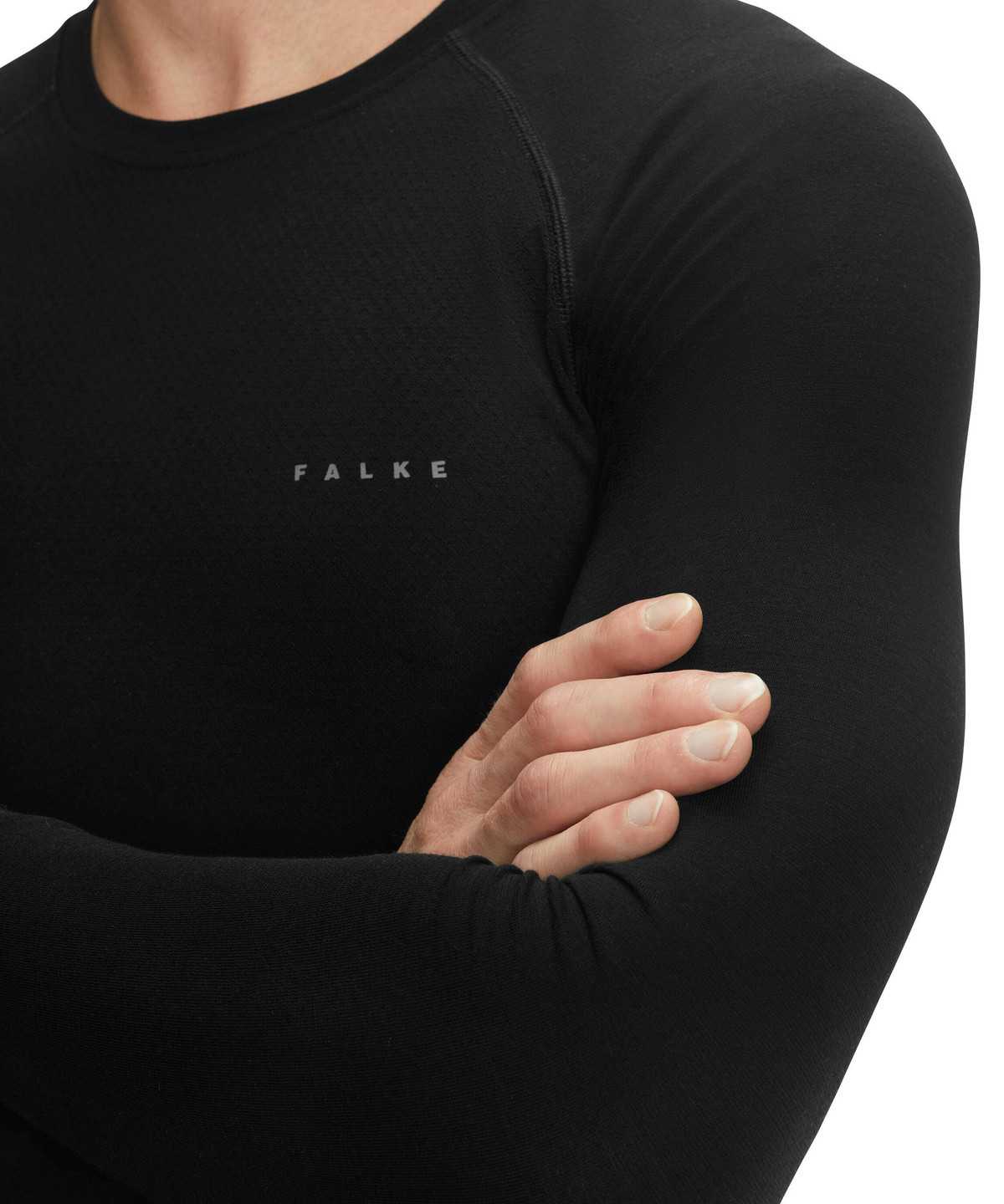 Falke Long sleeve shirt Wool-Tech Light Long Sleeve T-Shirts Herren Schwarz | 6309481-NY