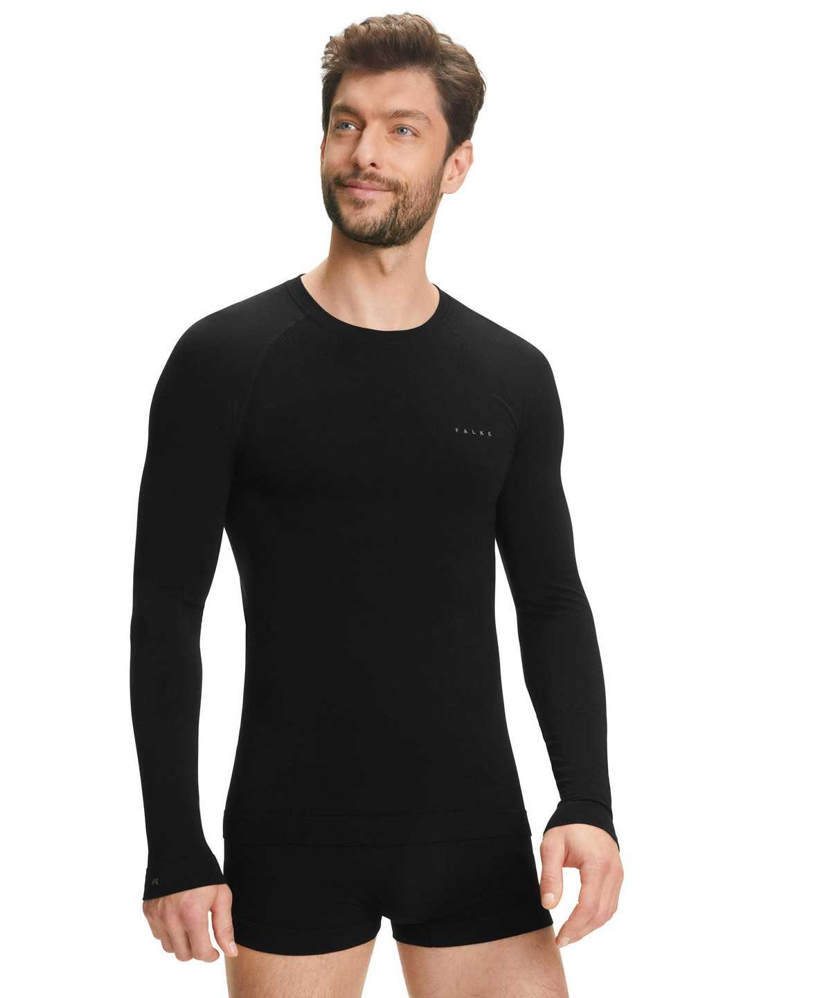 Falke Long sleeve shirt Wool-Tech Light Long Sleeve T-Shirts Herren Schwarz | 6309481-NY